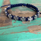 Silver Cross Protection Bracelet