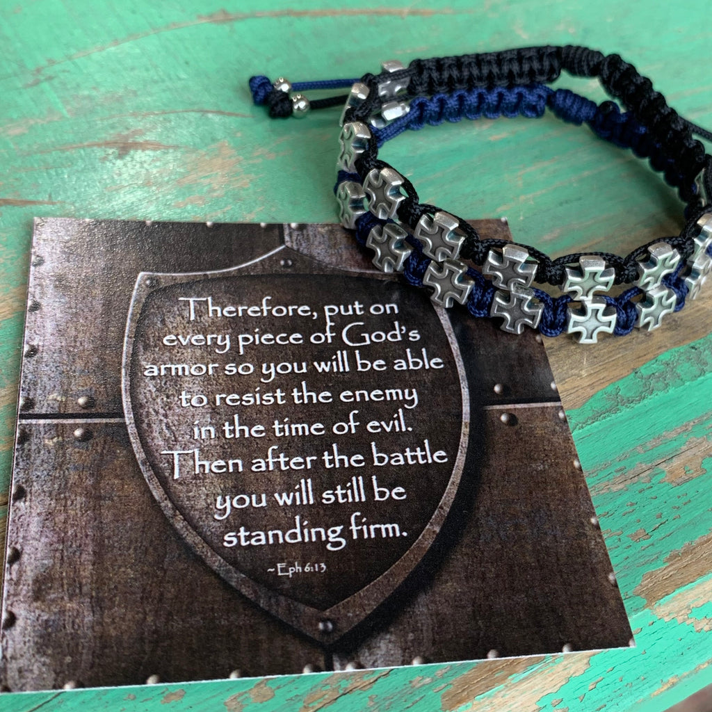 Silver Cross Protection Bracelet