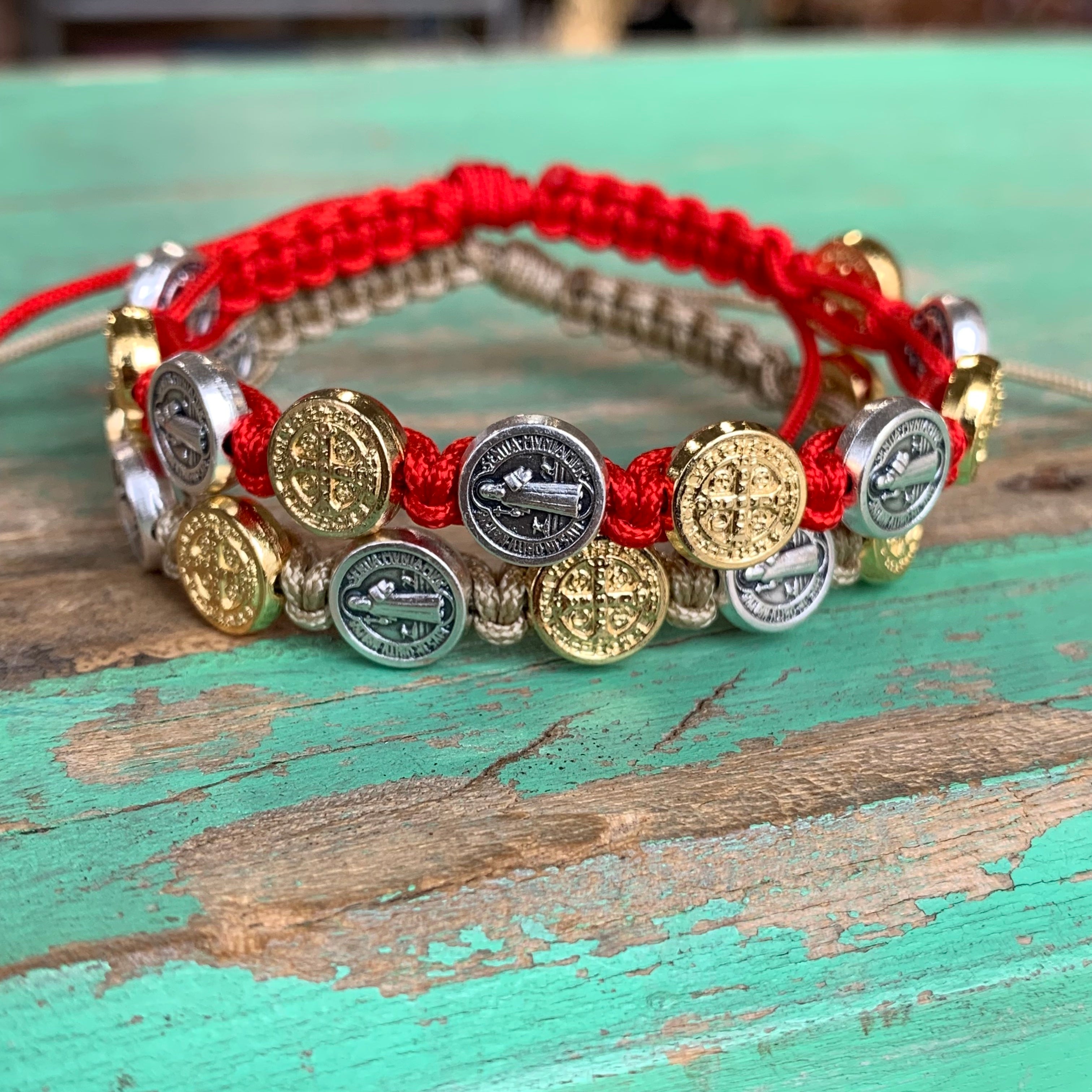 Two Toned St Benedict Protection Bracelet