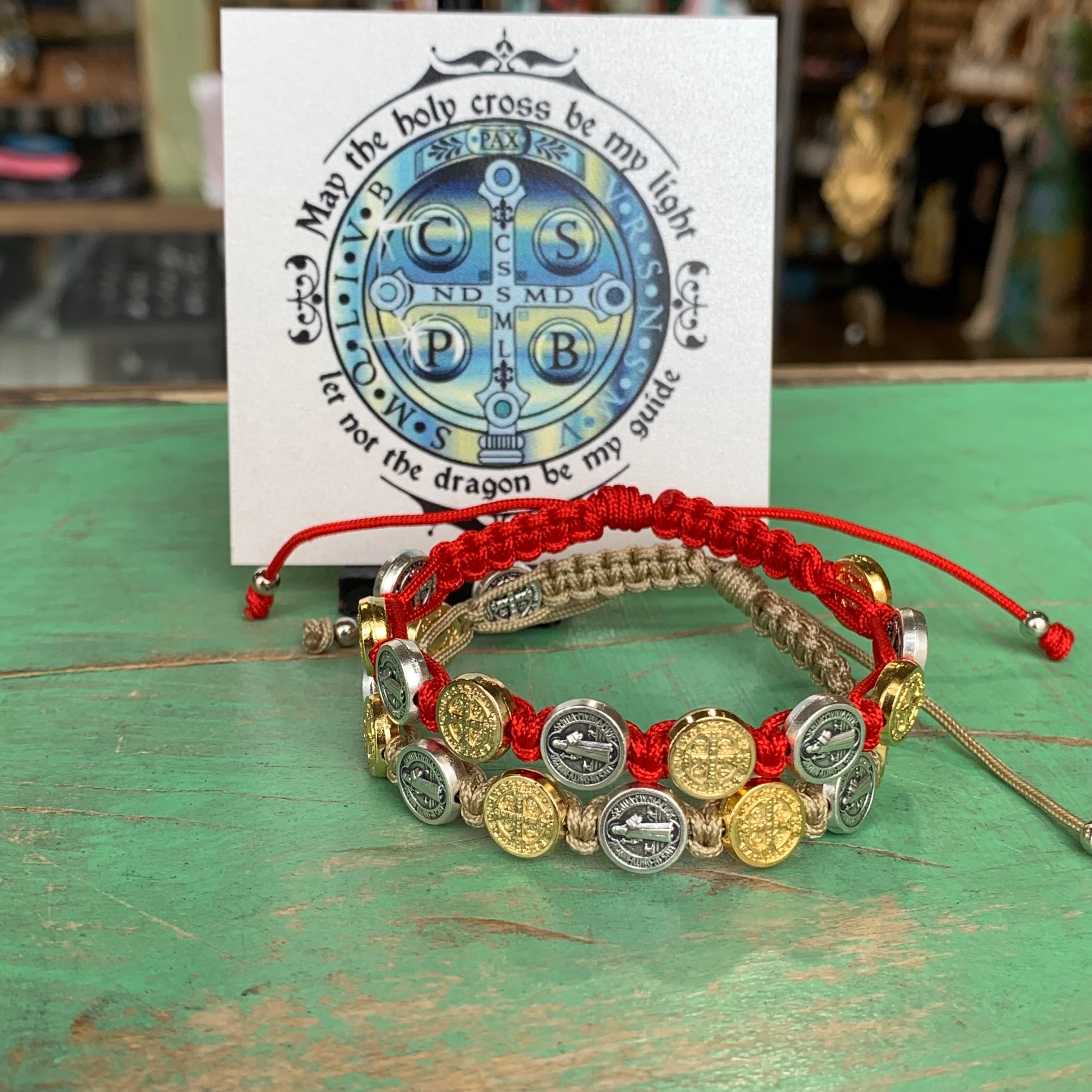 Two Toned St Benedict Protection Bracelet