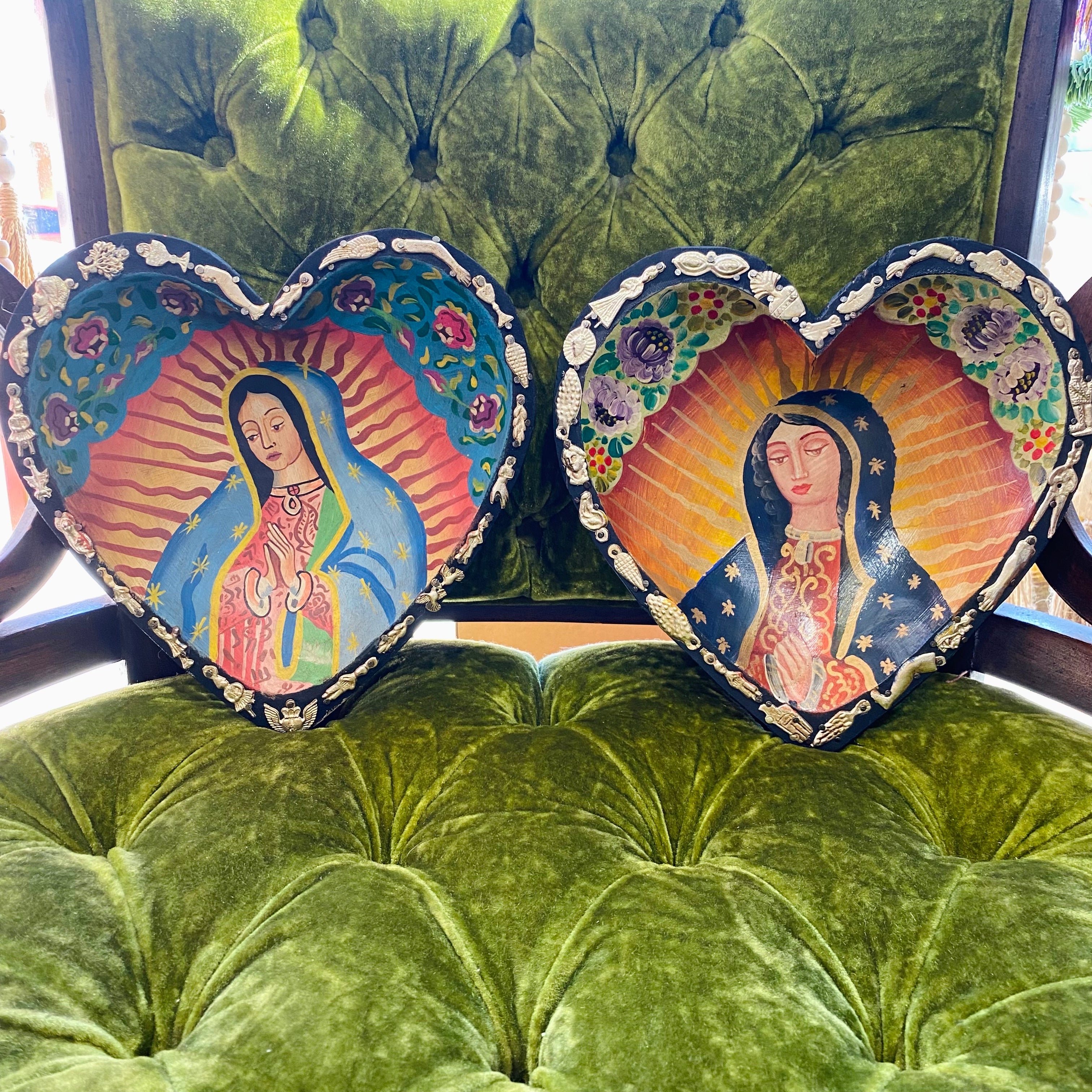 Painted OLG Milagros Heart