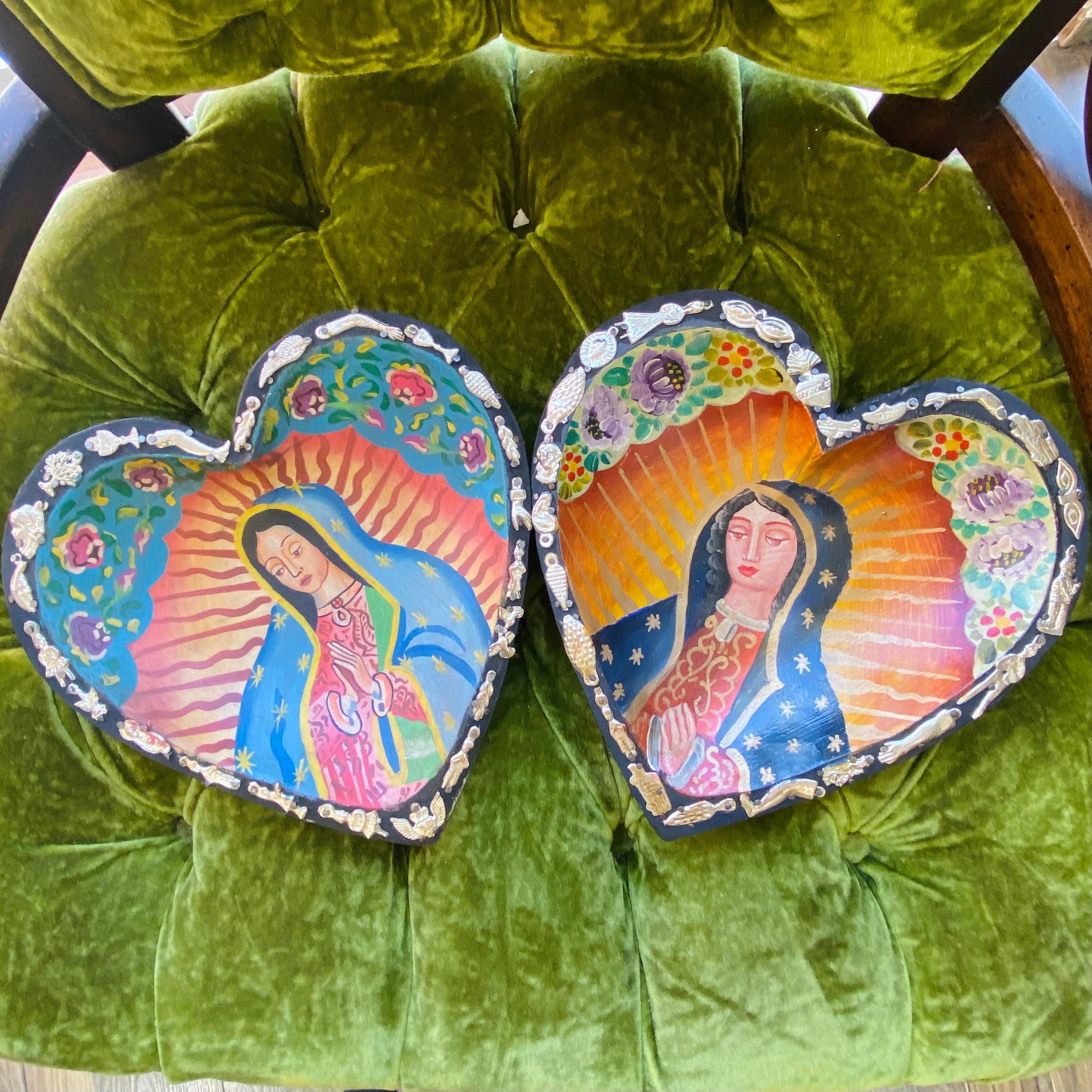 Painted OLG Milagros Heart