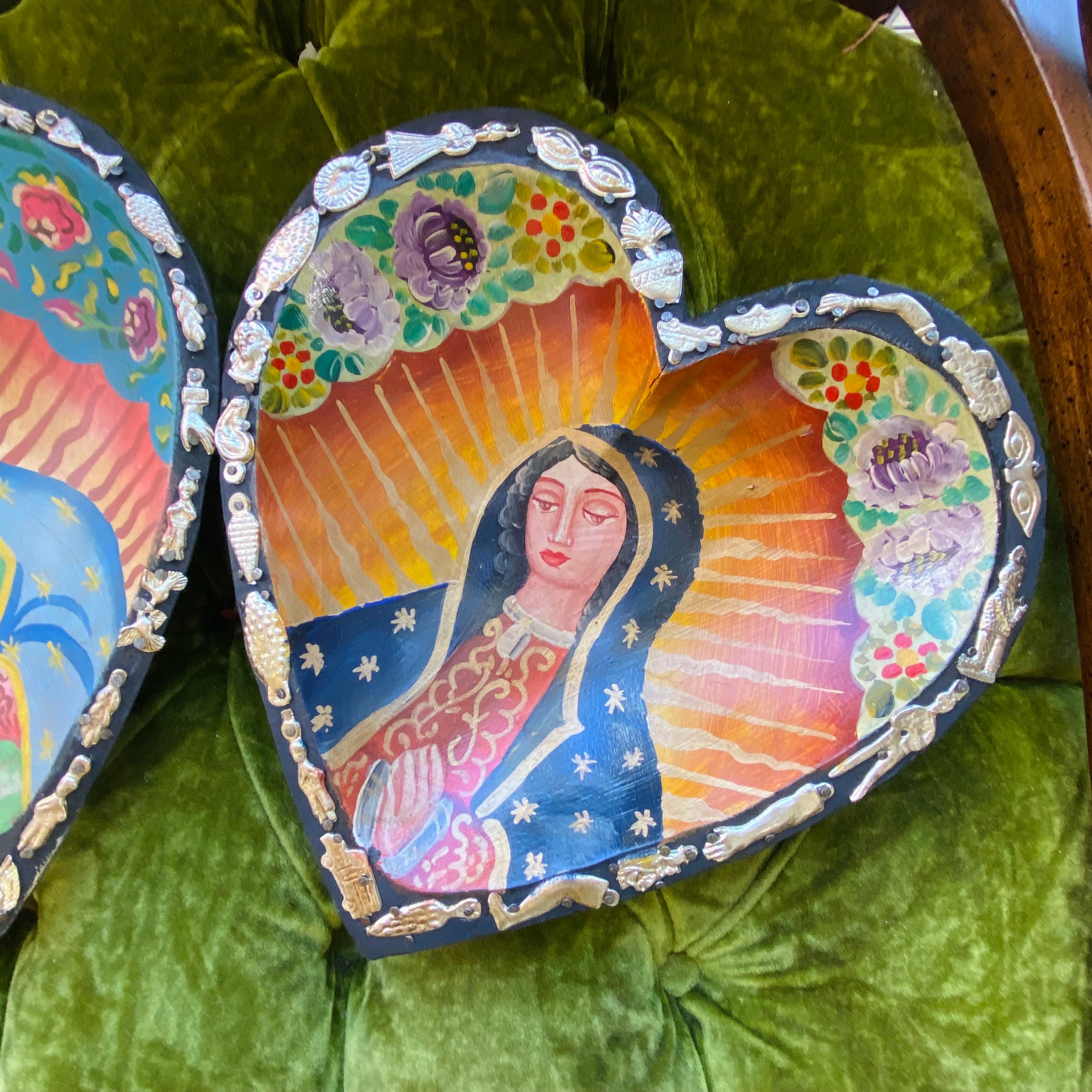 Painted OLG Milagros Heart