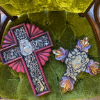 Flower Petals Milagros Cross