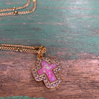 Opal Cross Necklace