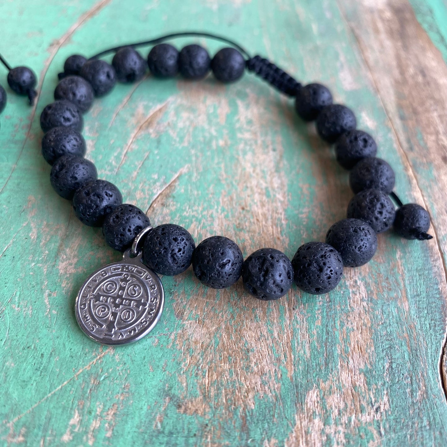 Black Lava Bead Protection Bracelet