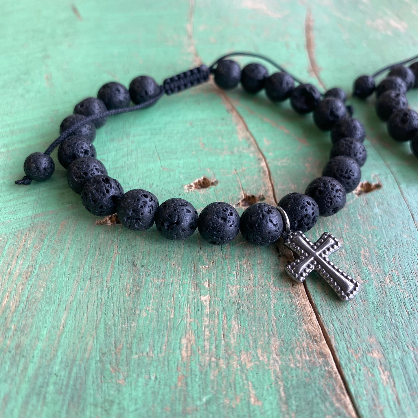 Black Lava Bead Protection Bracelet