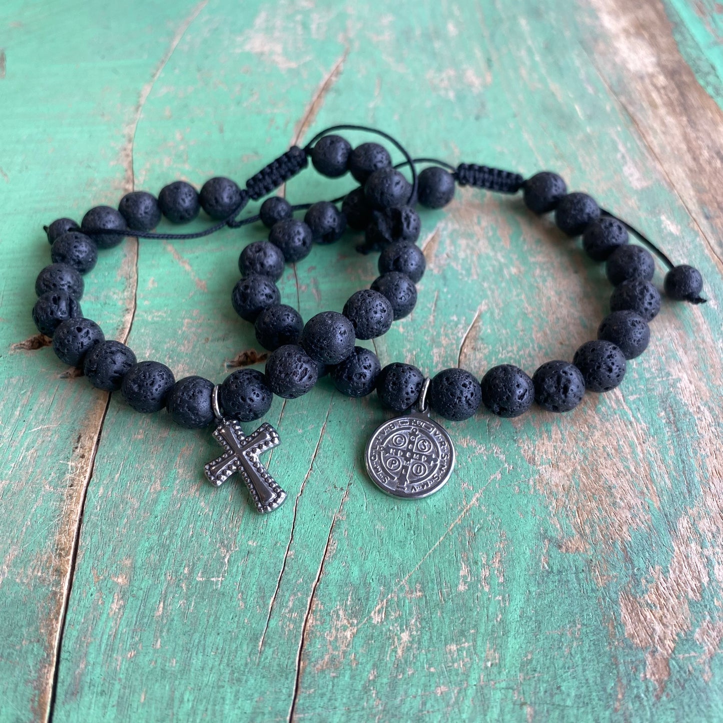 Black Lava Bead Protection Bracelet