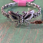 Sterling Silver Butterfly Flower Ring