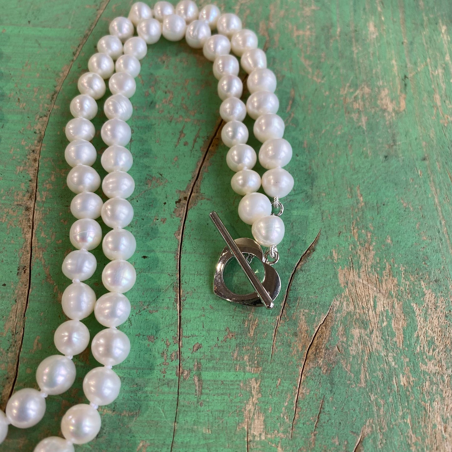 Knotted Freshwater Pearl Flower Necklace