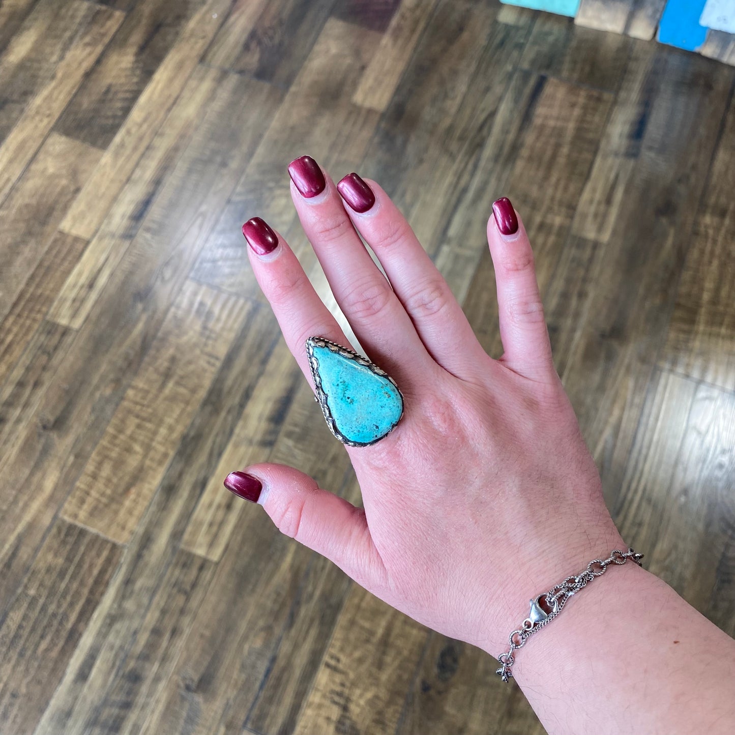 Turquoise Teardrop Ring