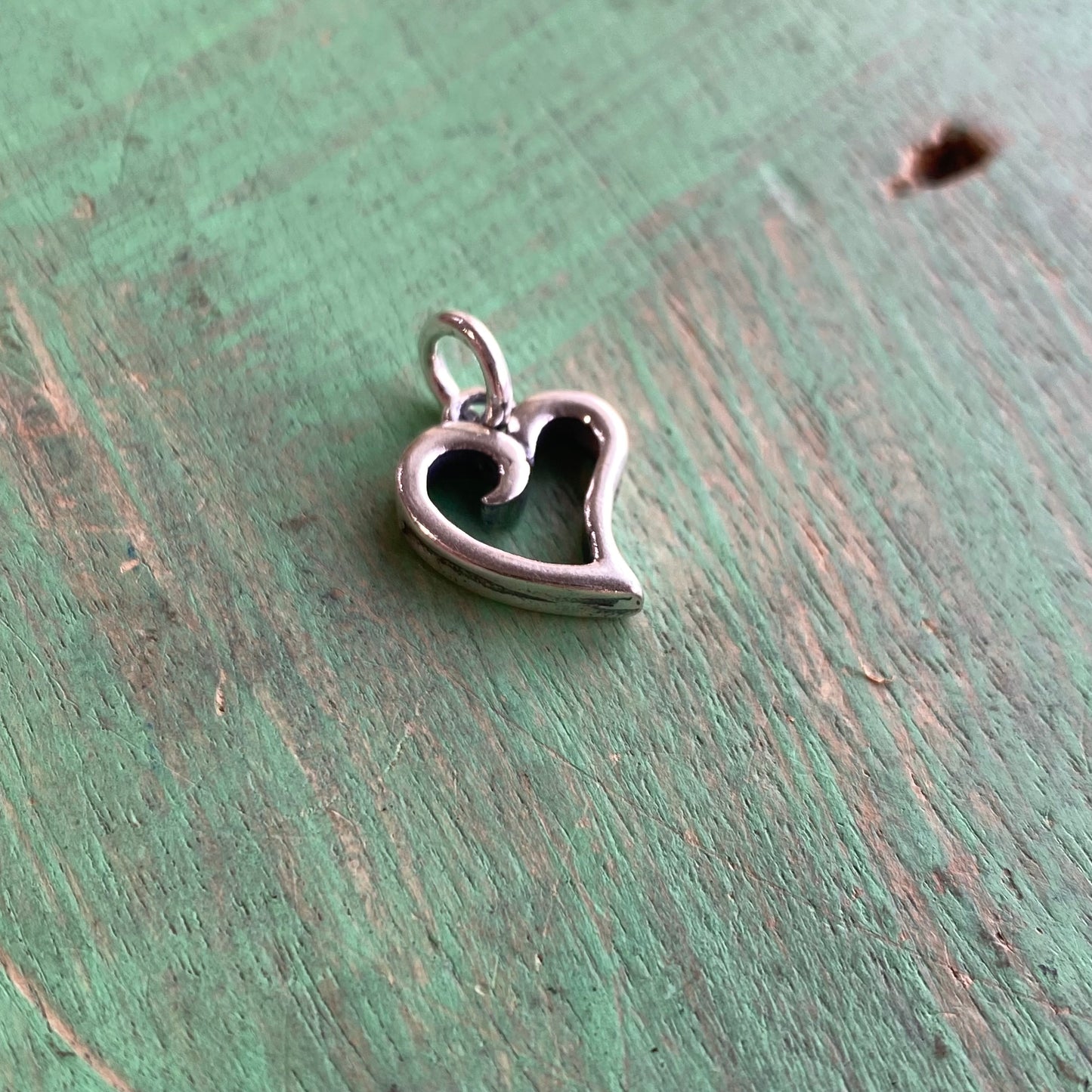 Sterling Silver Heart Charm And Necklace