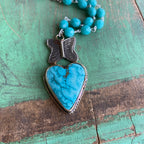 Butterfly Turquoise Heart Necklace or Earrings