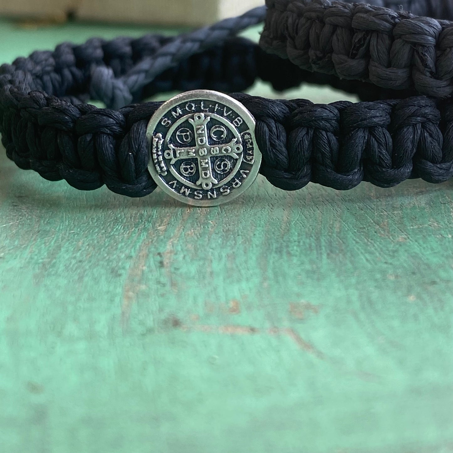 Men of Faith St Benedict Braided Cord Bracelet