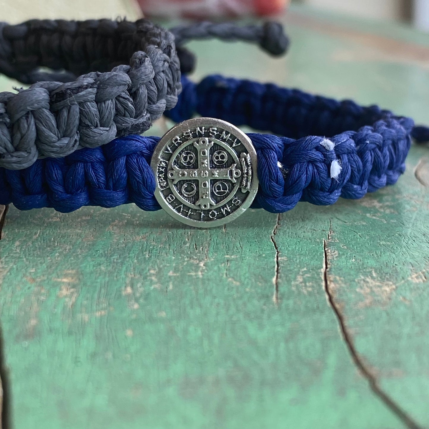 Men of Faith St Benedict Braided Cord Bracelet