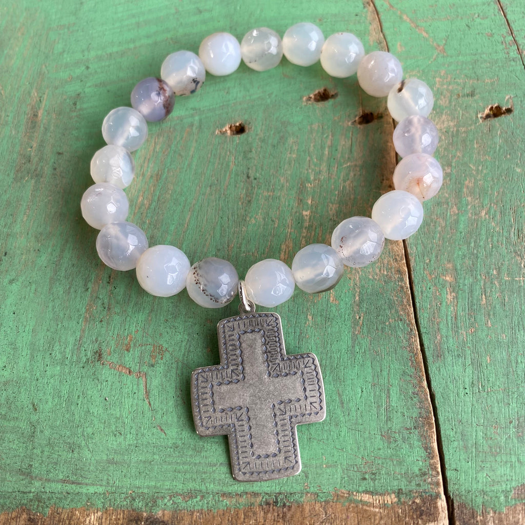 Southwest Sterling Silver Cross Bracelet