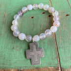 Southwest Sterling Silver Cross Bracelet