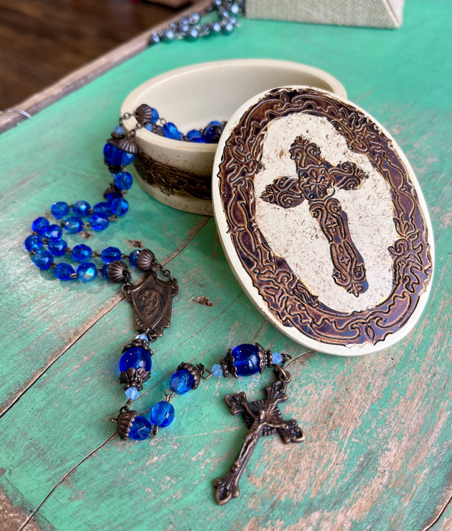 Sapphire Blue Rosary