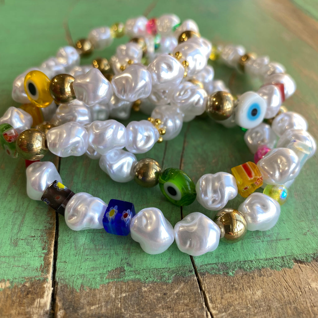 Live Colorfully Beaded Bracelet