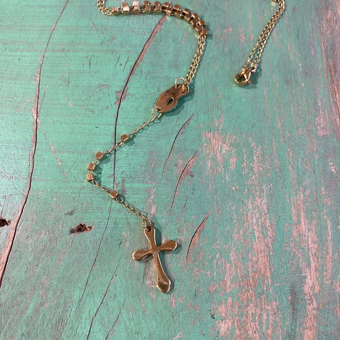 Stainless Steel Rosary Necklace