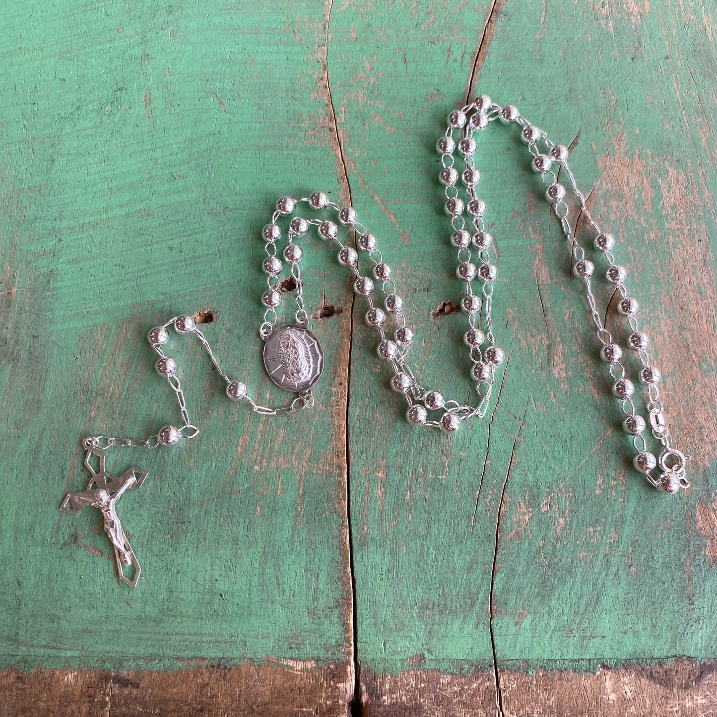 Sterling Silver OLG 5mm Rosary