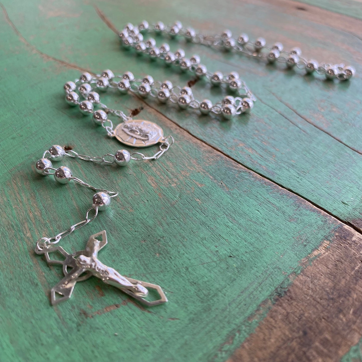 Sterling Silver OLG 5mm Rosary