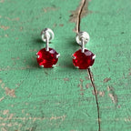 Sterling Silver Birthstone Studs