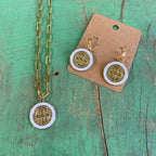 Colorful St Benedict Chain Necklace or Earrings