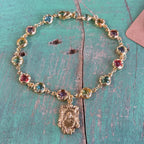 Easter Scapular Bracelet and Earrings