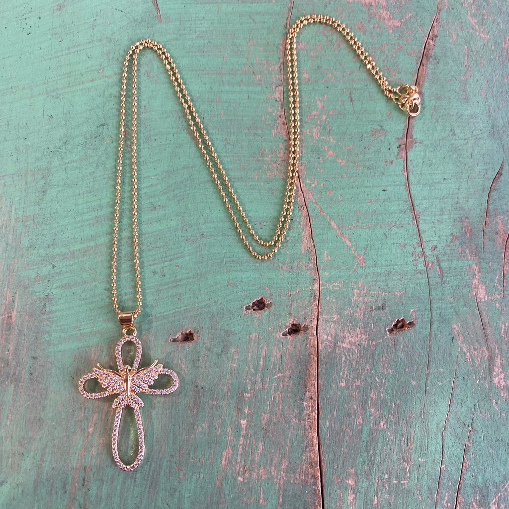 Dainty Holy Spirit Cross Necklace