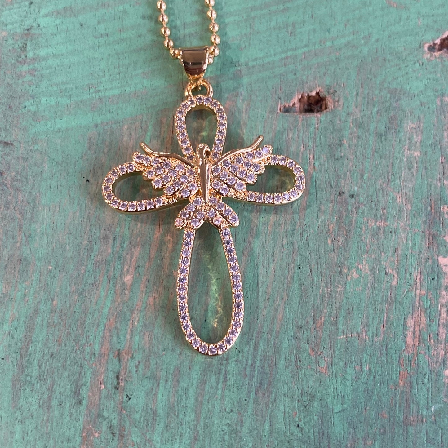 Dainty Holy Spirit Cross Necklace