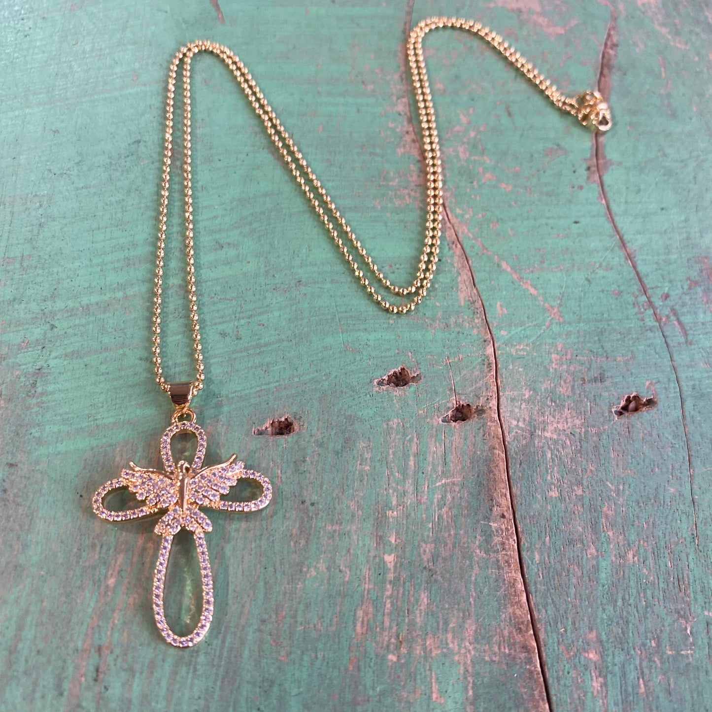 Dainty Holy Spirit Cross Necklace