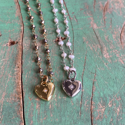 North Star Heart Necklace