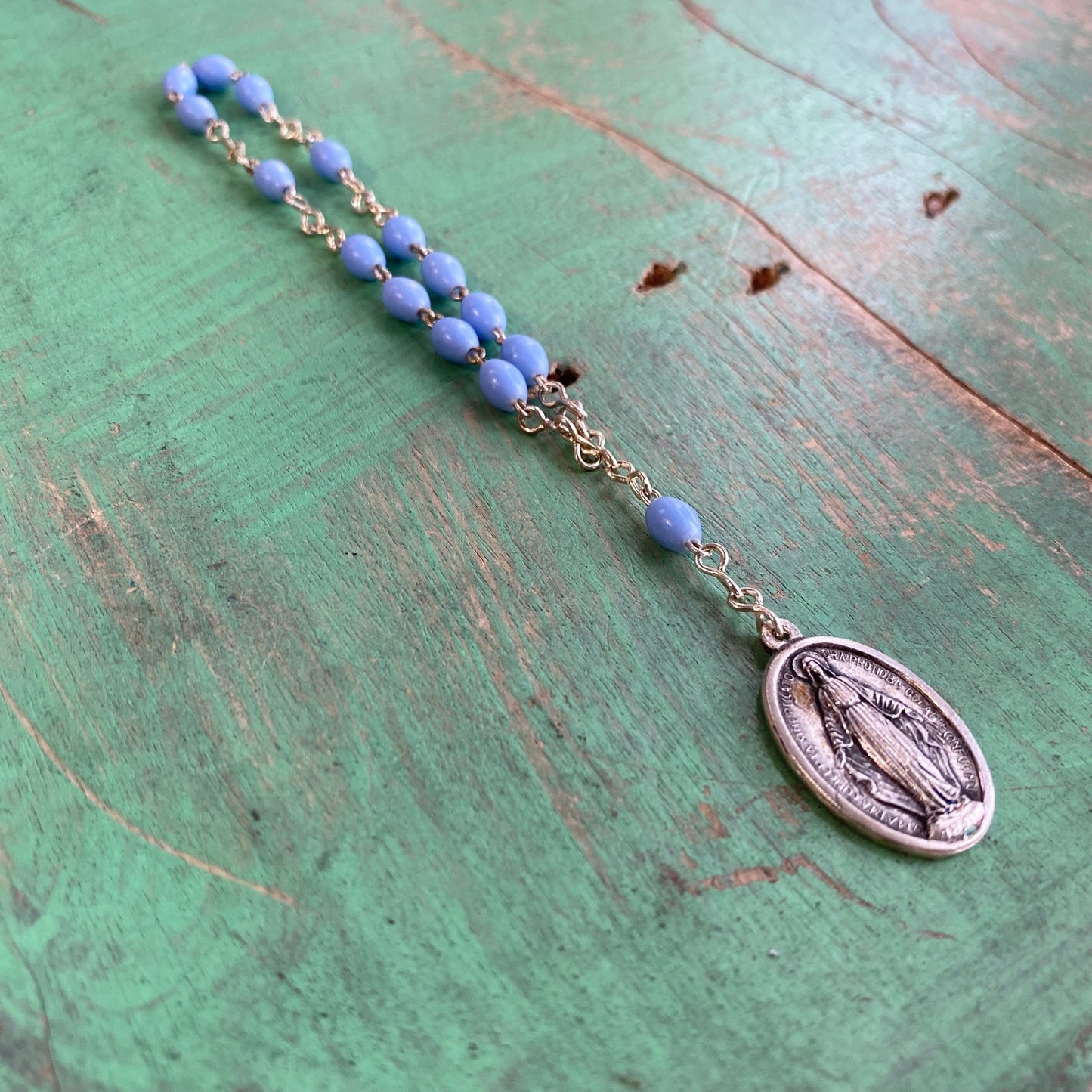 Vintage Light Blue Decade Rosary