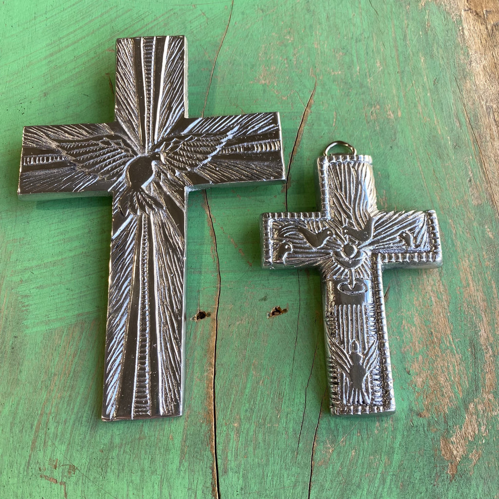 Holy Spirit Pewter Cross