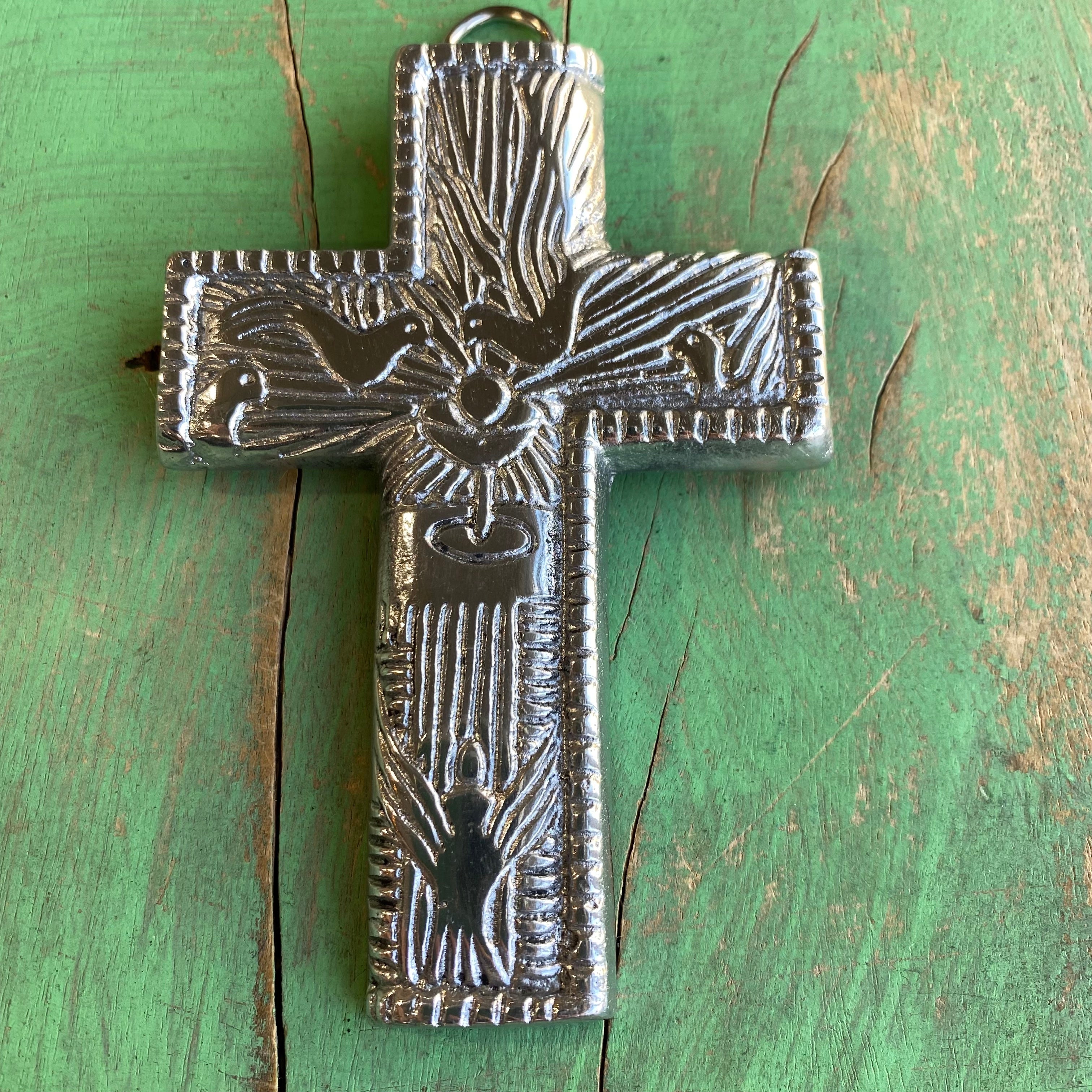 Holy Spirit Pewter Cross