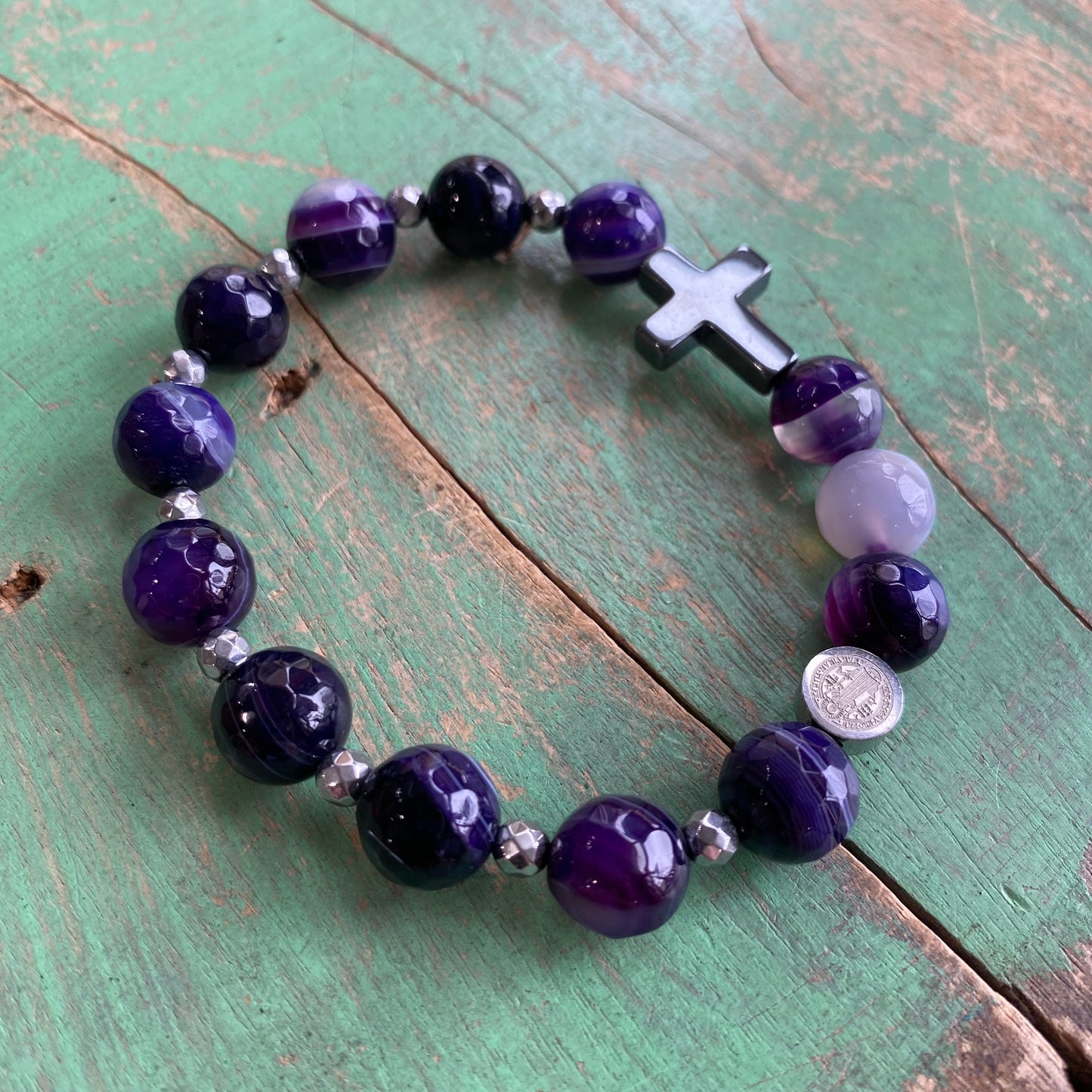 Purple Rosary Bracelet