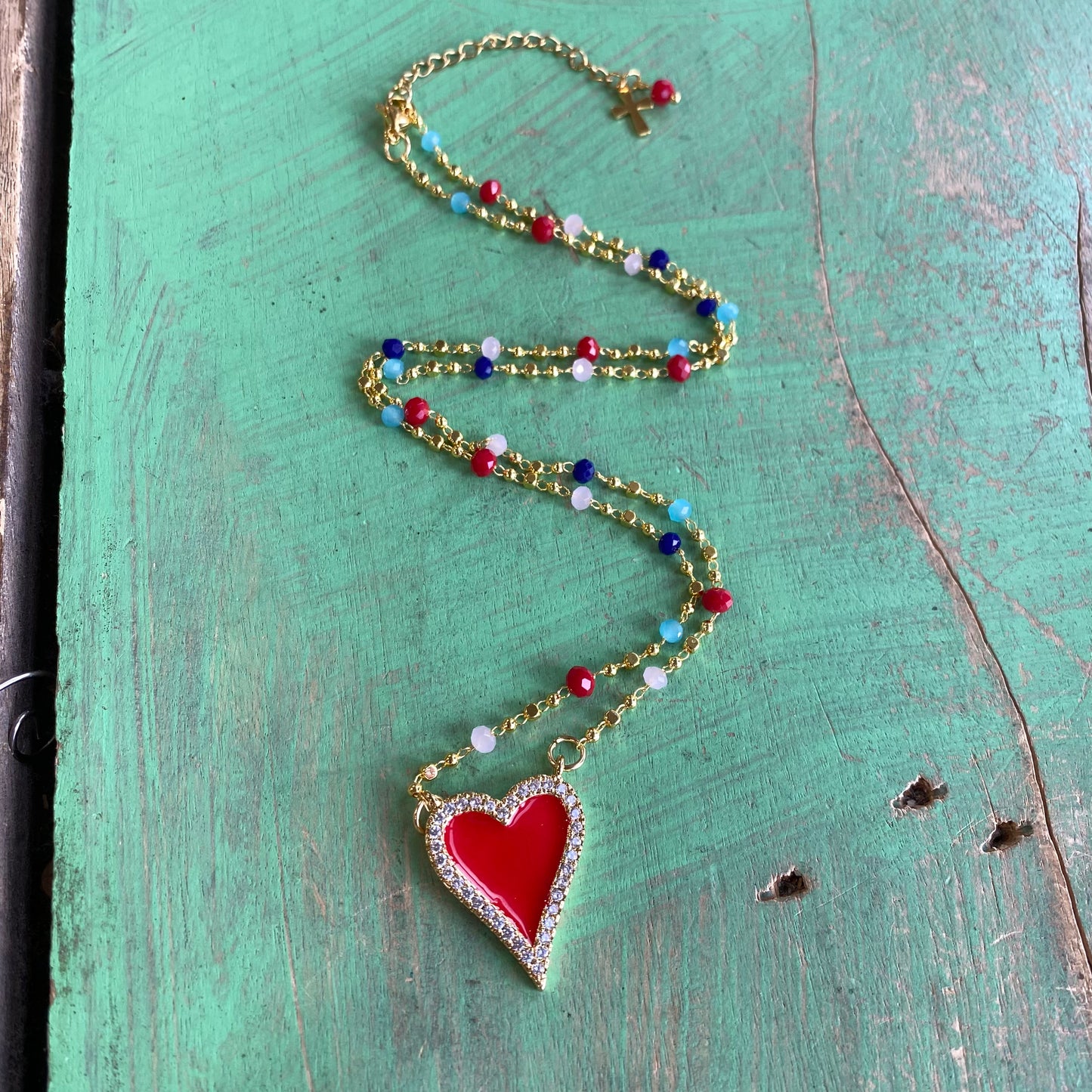 Red Heart Crystal Necklaces