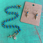 Something Blue Necklace and Earrings Set