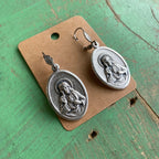 Big Italian Medal Scapular Earrings