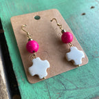 Hot Pink Faith Bracelet and Earrings Set