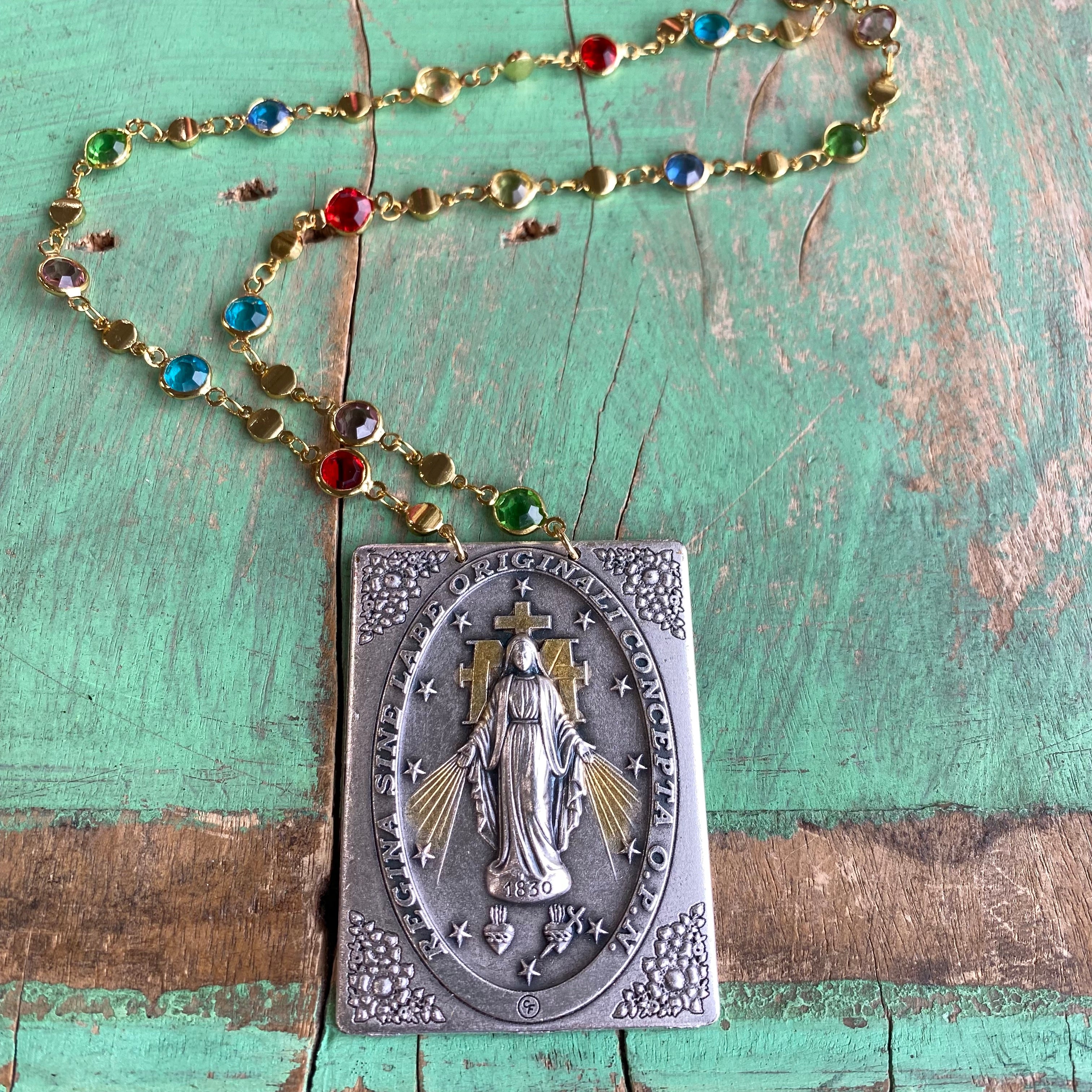 Big Italian Scapular Inspired Necklaces