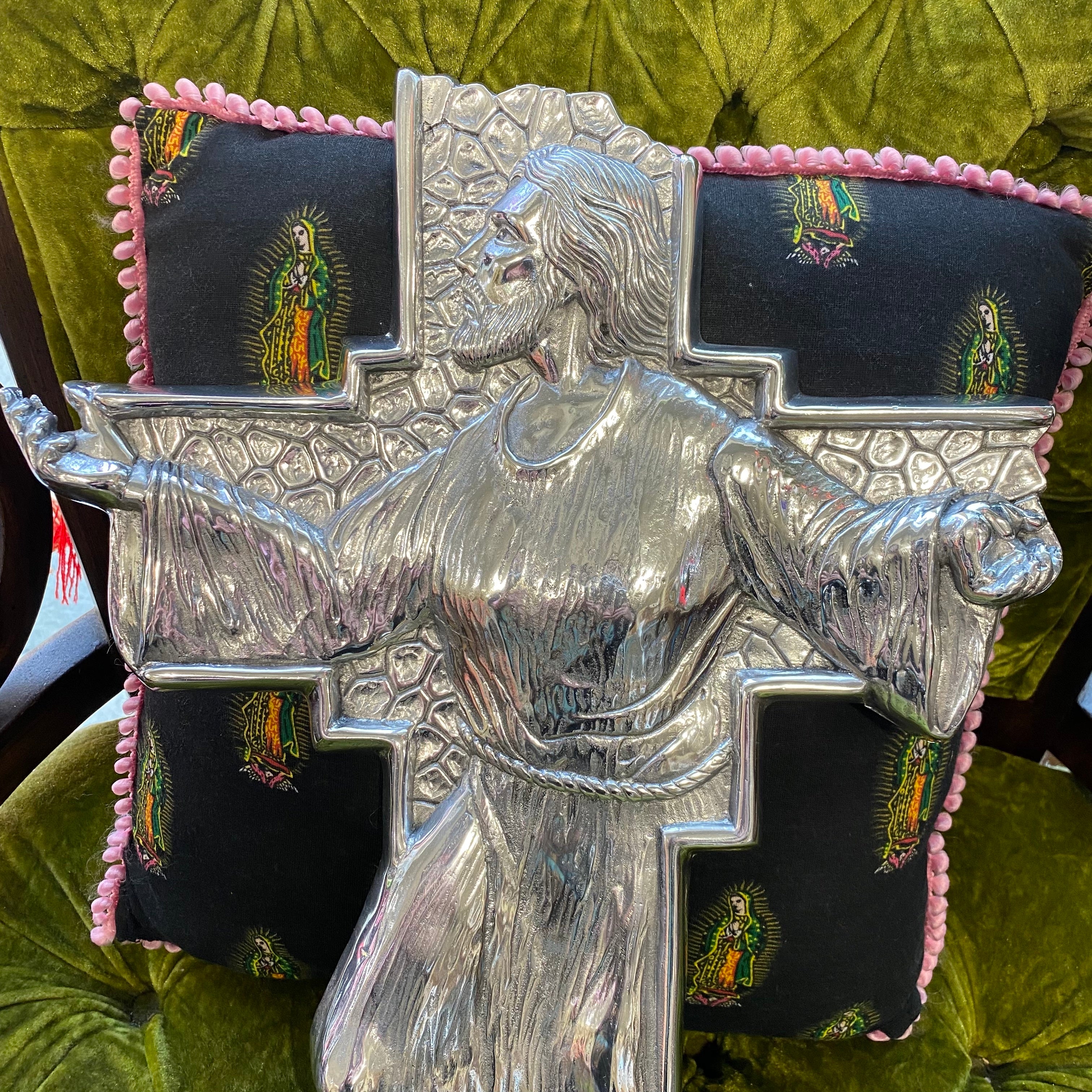 Pewter Jesus Wall Cross