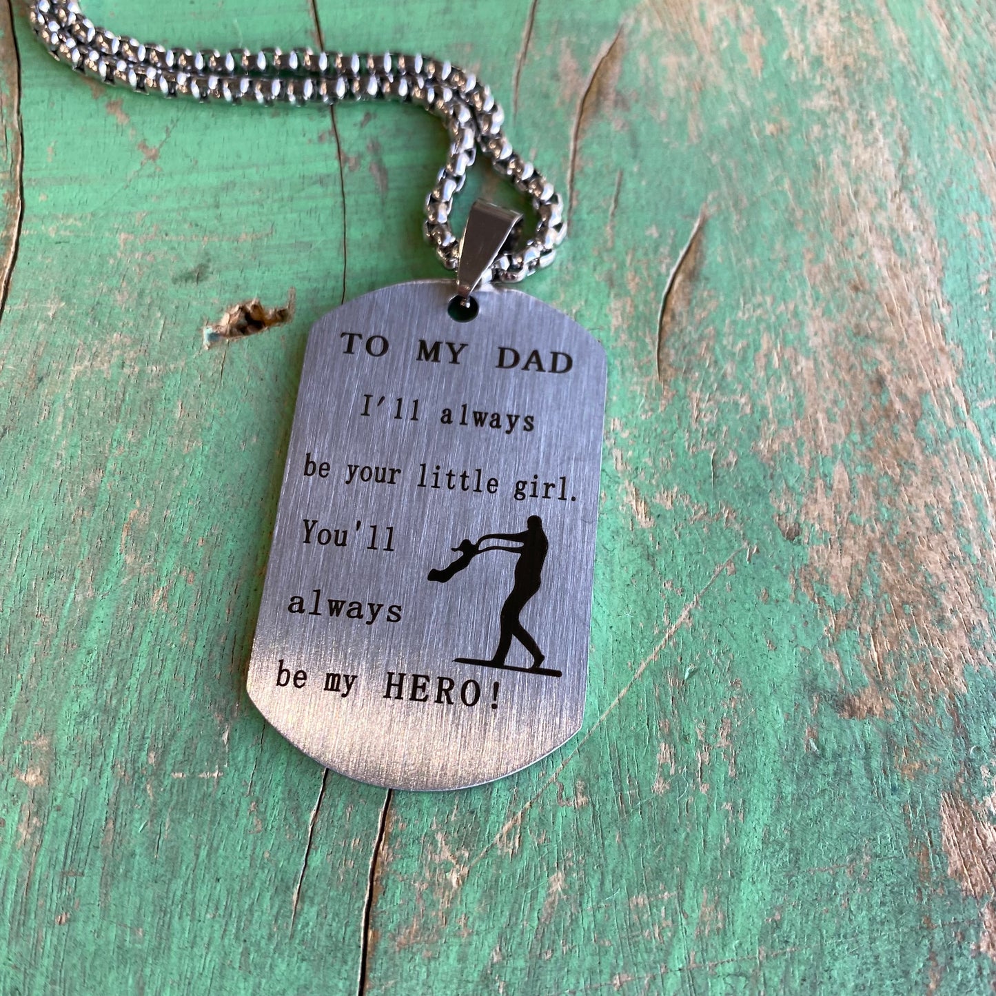 Dad and Daughter Tag Necklace