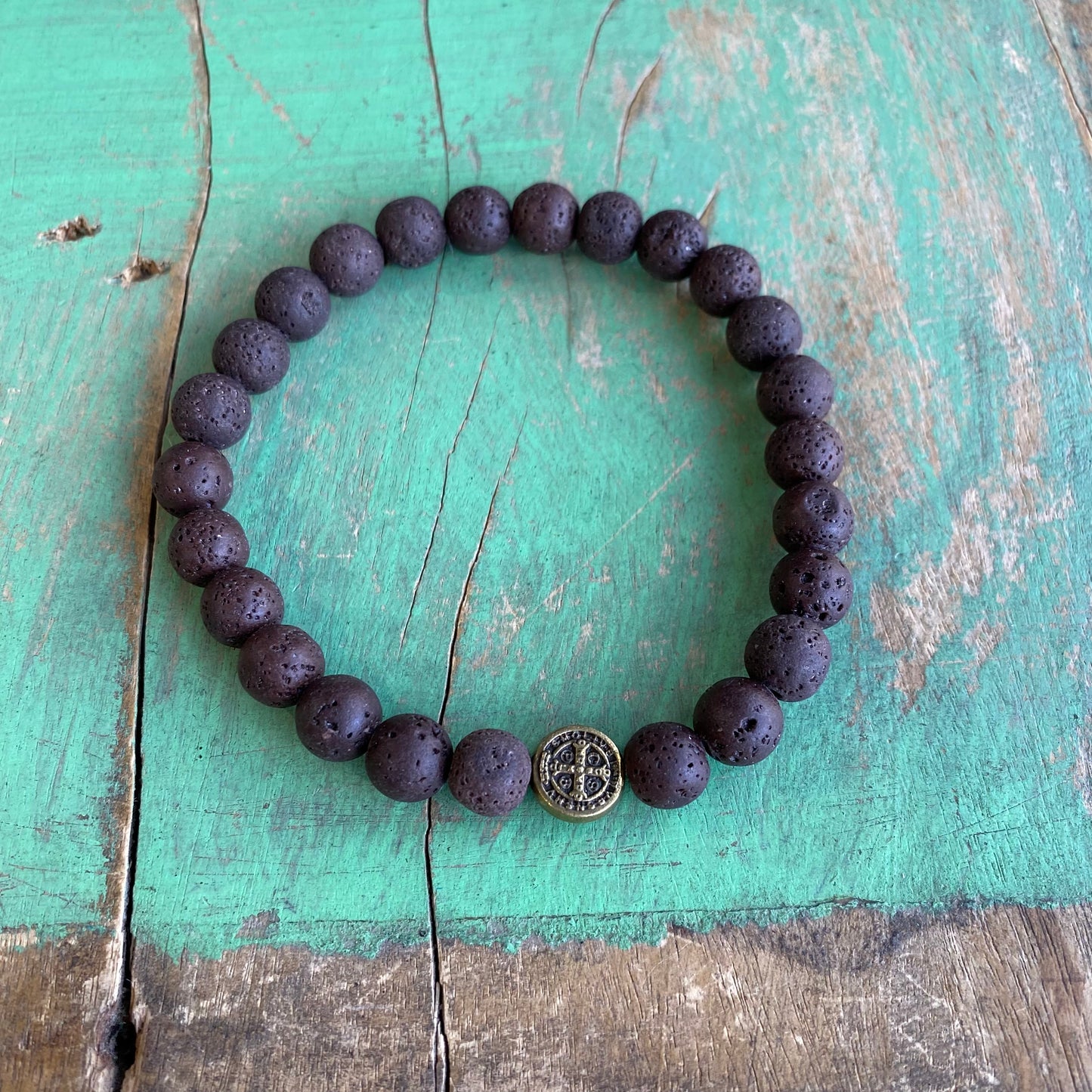 Brown Lava Bead Protection Bracelet