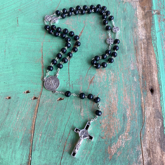 St Benedict Linked Wooden Rosary