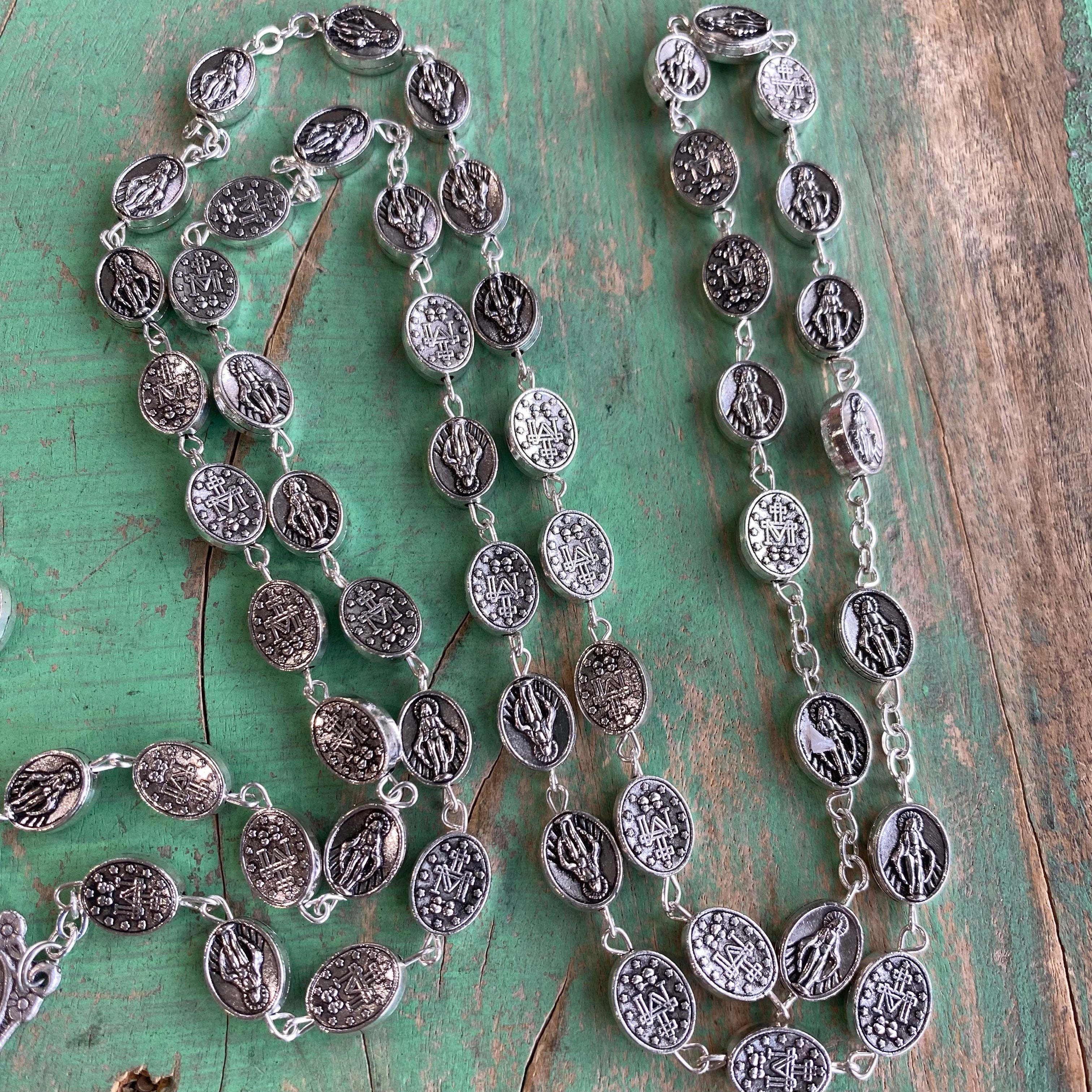 Miraculous Medal Beaded Rosary