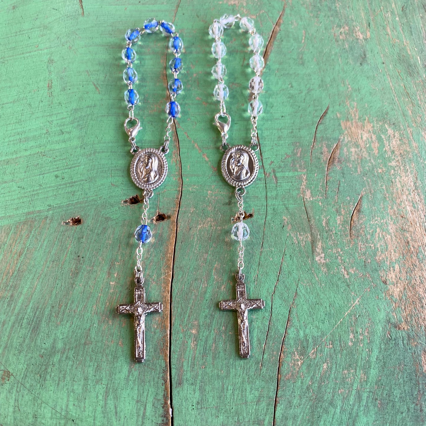 Ave Maria Clear Bead Decade Rosary