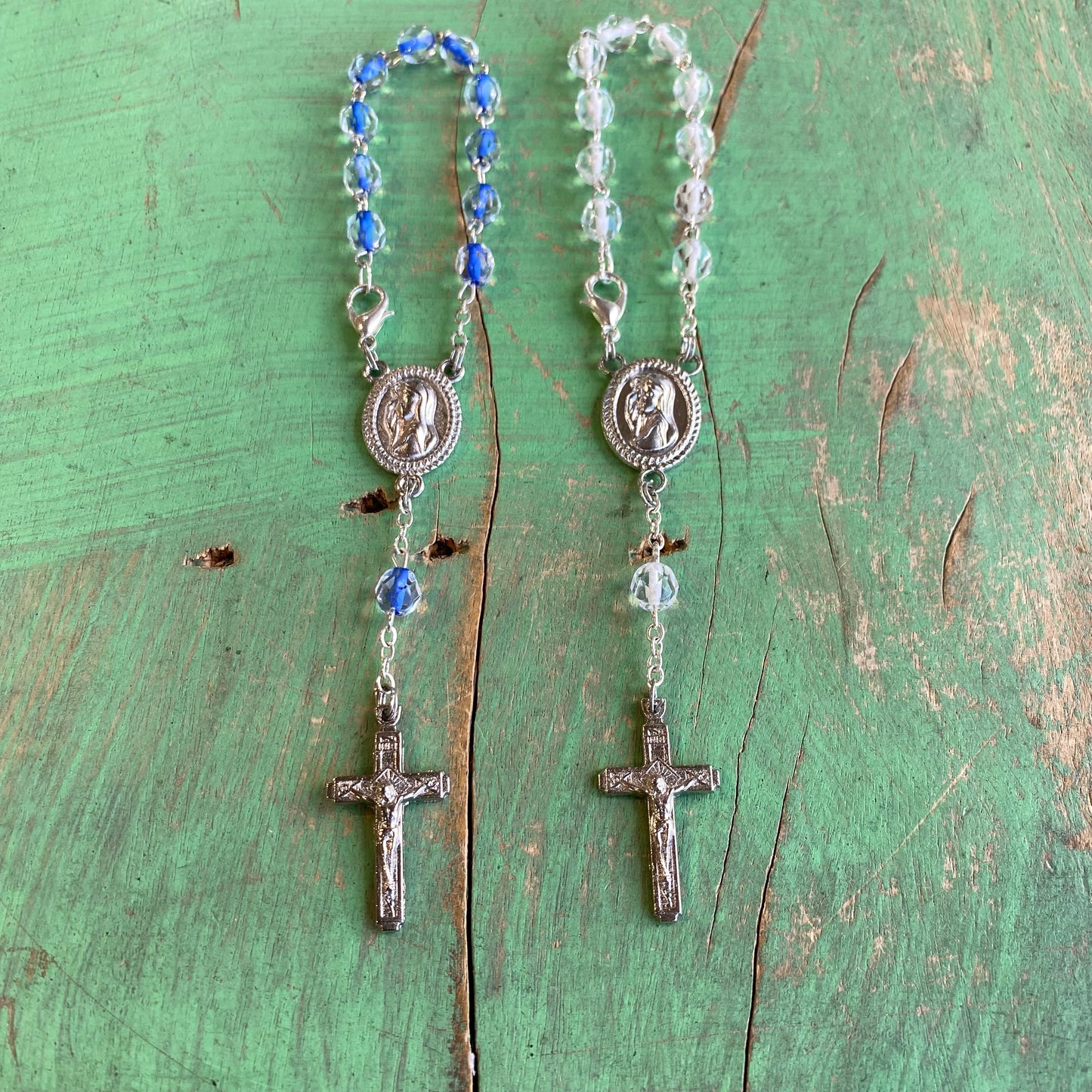 Ave Maria Clear Bead Decade Rosary