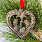 Nativity Heart Ornament